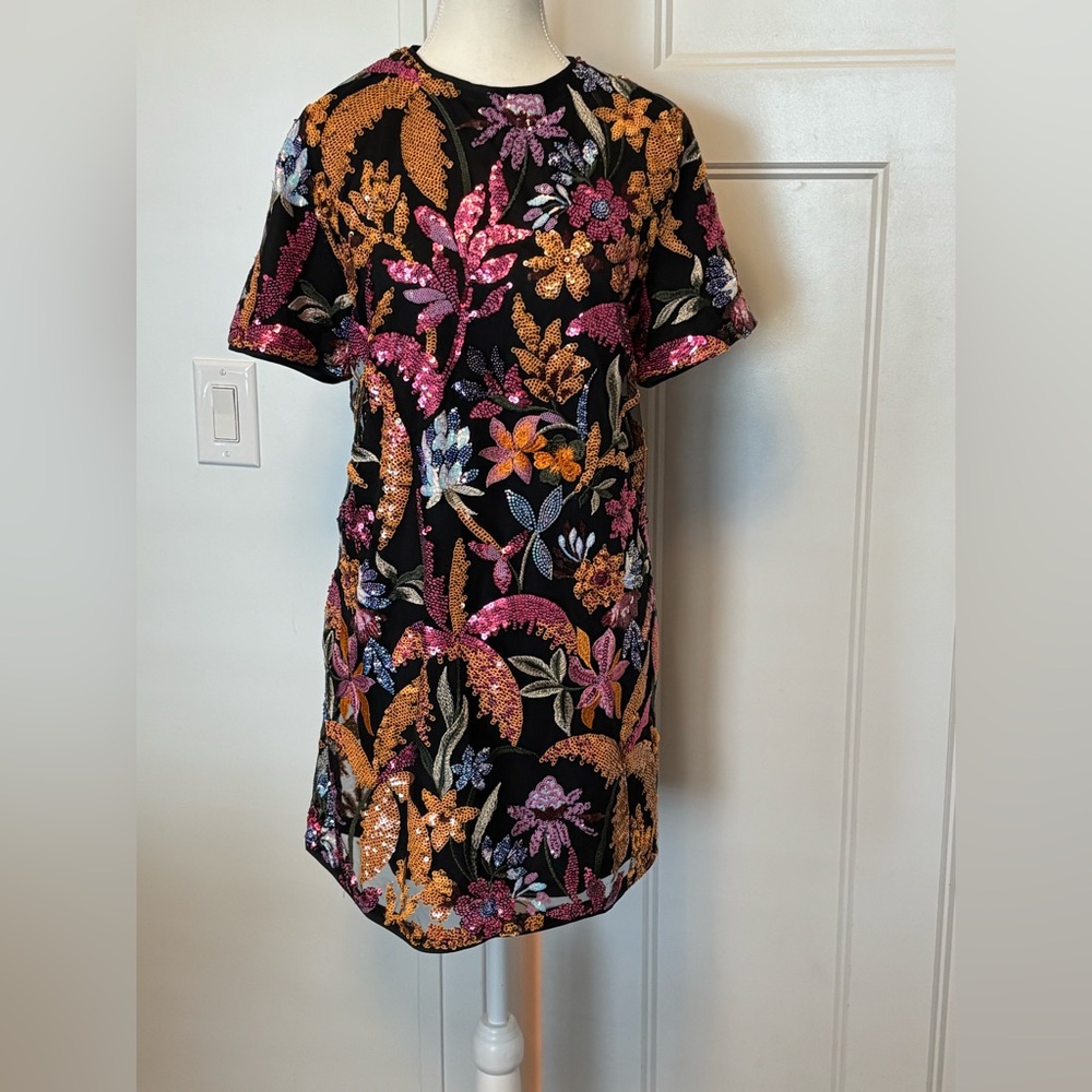 Baltic Born Patricia Floral Sequin Mini Dress